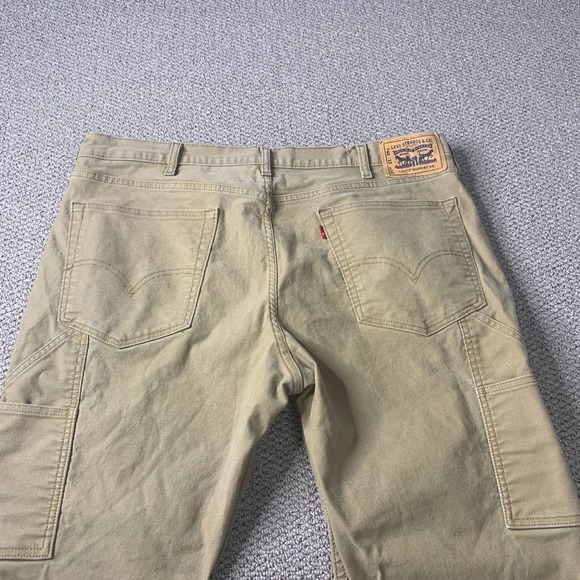 Levi's Mens Jeans Size 40X32 Brown Denim Straight Leg Carpenter Workwear Pockets - Picture 5 of 12